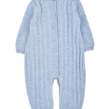Baby Boy - Drew 100% Cashmere Romper with Cable knit Panel
