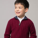 Boy - 100% Cashmere High Neck Cable Knit Jumper
