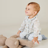 Baby Girl - Callie 100% Cotton Blouse with Pleats in Nature Prints
