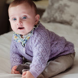 Baby Girl - Esme 100% Cashmere Cardigan with Diamond Pattern