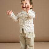 Baby Girl - 100% Suede Crawling Shoes With Frill Detail And Velcro Strap