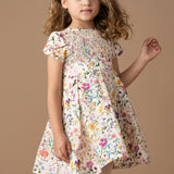 Girl - Jaspreet Cotton Hand Embroidered Smocked Dress