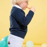 Boy - Columbus Cotton Hand Embroidered Pull-On Trousers