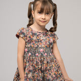 Girl - Claudette Dress – Hand-Embroidered Cotton Dress with Artistic Print