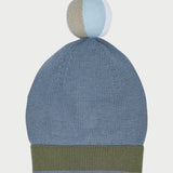 Boy - Cotton Hat with Contrast Border and Stripe Ball