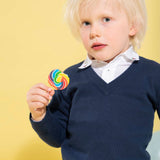 Boy - Cotton V-Neck Jumper with Long Sleeves