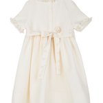 Girl - Gwenda Silk Smocked Hand Embroidered Knee Length Dress