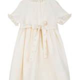 Girl - Gwenda Silk Smocked Hand Embroidered Knee Length Dress