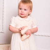 Baby Girl - Diana Hand Embroidered 100% Wool Smocked Christening Dress