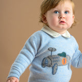 Baby Boy - Dom Cashmere Jumper with Car Intarsia