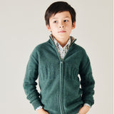 Boy - Emanuele 100% Cashmere High Neck Cardigan