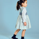 Girl - Evelyn 100% Cotton Hand Embroidered Smocked Dress