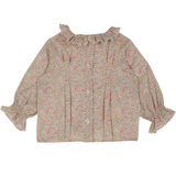 Baby Girl - Callie 100% Cotton Blouse with Pleats in Floral Prints