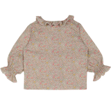 Baby Girl - Callie 100% Cotton Blouse with Pleats in Floral Prints