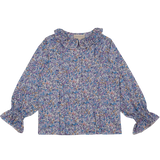 Girl - Callie 100% Cotton Blouse with Pleats in Nature Prints