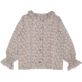 Girl - Callie 100% Cotton Blouse with Pleats in Floral Prints