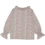 Girl - Callie 100% Cotton Blouse with Pleats in Floral Prints