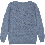 Girl -  Esme Lightweight Cashmere Cardigan with Diamond Pattern