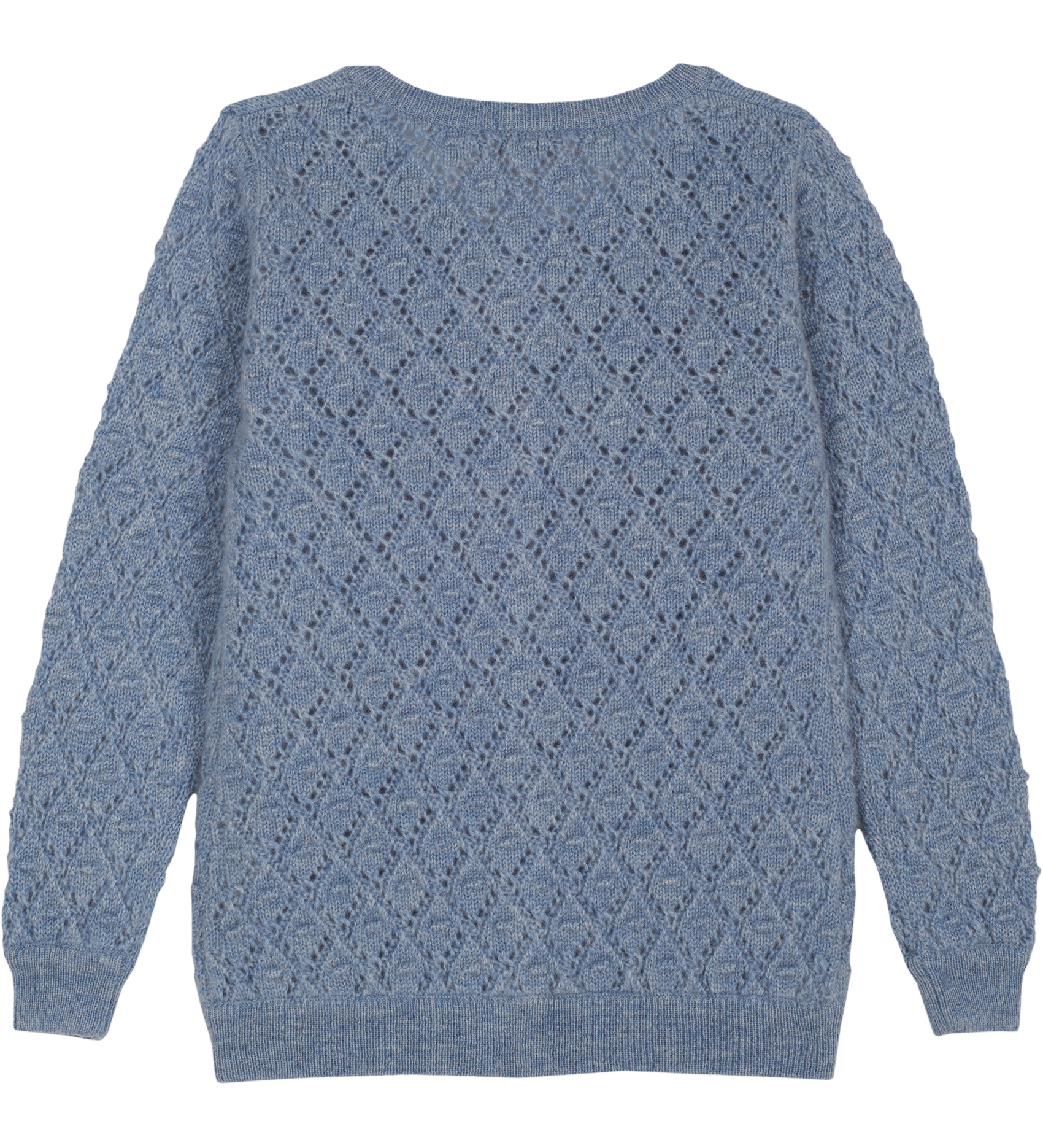 Girl -  Esme Lightweight Cashmere Cardigan with Diamond Pattern