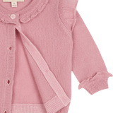 Baby Girl - Isabella Cardigan in 100% Cashmere – Frill Trim & Contrasting Detail