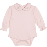 Baby Girl - Rhea 100% Cotton Long Sleeve Bodysuit with Floral Embroidered Peter Pan Collar