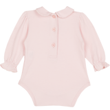 Baby Girl - Rhea 100% Cotton Long Sleeve Bodysuit with Floral Embroidered Peter Pan Collar