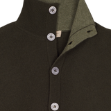 Mens - Raymond 100% Cashmere High Neck Cardigan