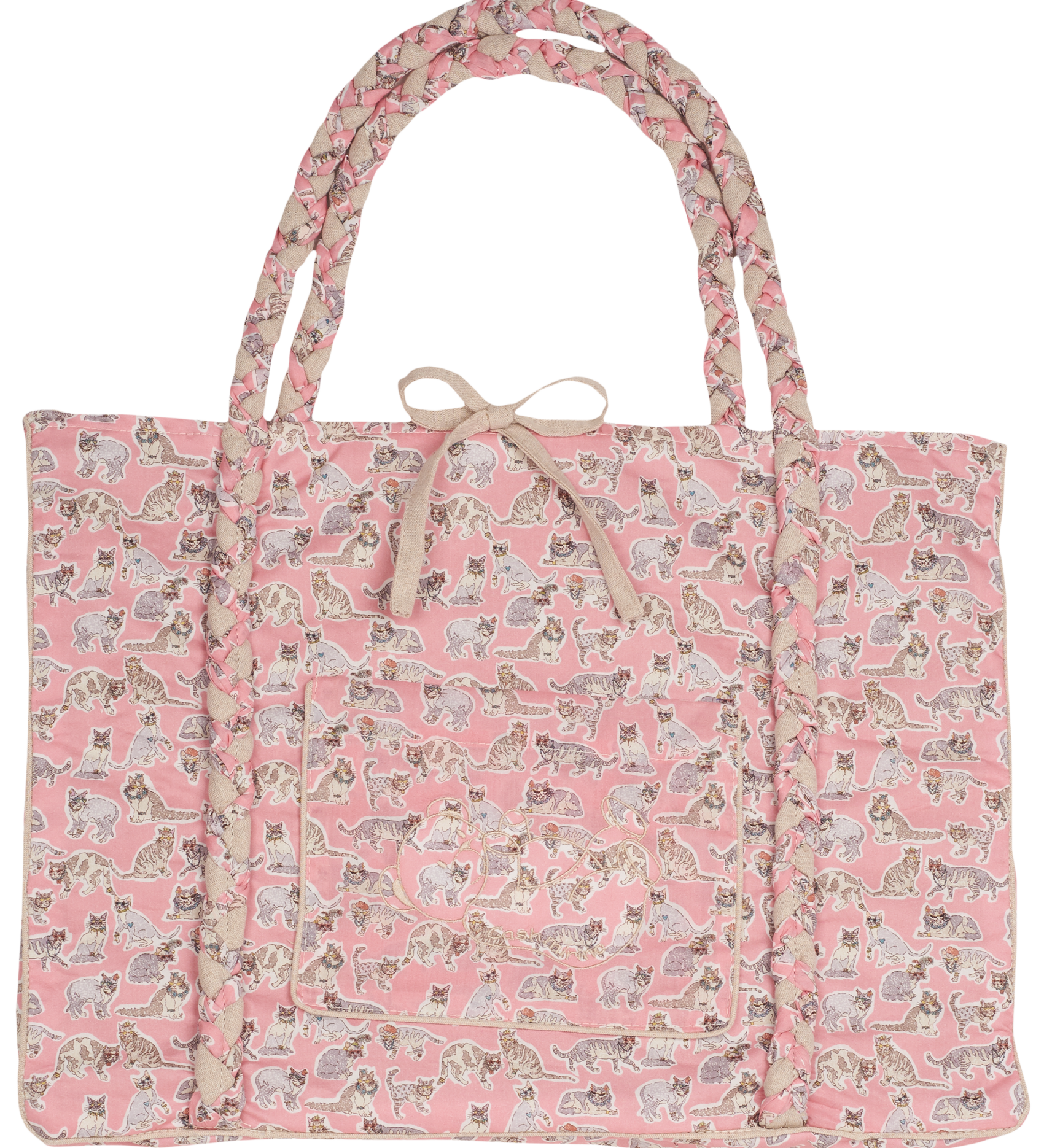 Veronica Tote Bag – Liberty Fabric, Hand-Braided Handles