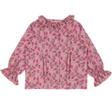 Baby Girl - Callie 100% Cotton Blouse with Pleats in Floral Prints