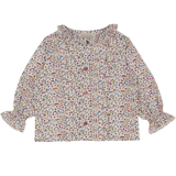Baby Girl - Callie 100% Cotton Blouse with Pleats in Floral Prints