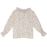 Girl - Callie 100% Cotton Blouse with Pleats in Nature Prints