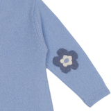 Baby Girl - Jerez Cashmere Romper with Contrasting Flower Collar