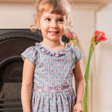 Girl - Gaia Liberty Print Dress with Hand Embroidery