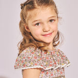 Girl - Ginevra 100% Cotton Smocked Hand Embroidered Knee Length Dress