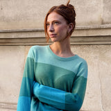 Womens - Giulia Striped 100% Cashmere Jumper