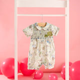 Baby Boy - Gustave 100% Cotton Hand Embroidered Smocked Romper