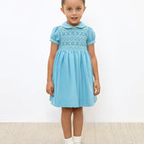 Girl - Honey Hand Embroidered 100% Wool Smocked Dress