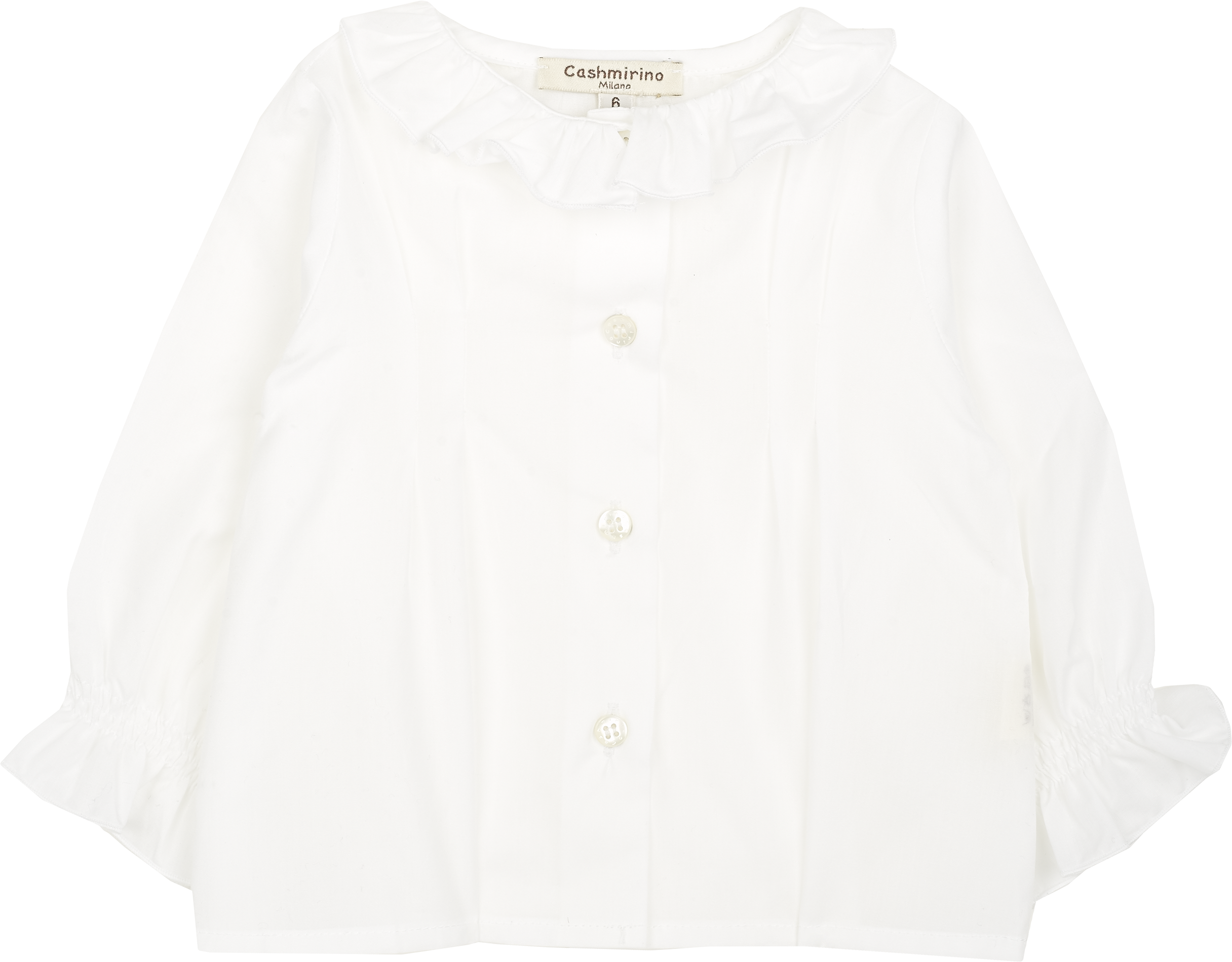 Baby Girl - Callie 100% Cotton Blouse with Pleats and Ruffle Collar