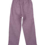 Girl - Daphne 100% Linen Pull-On Trousers With Heart Back Pocket