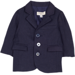Cashmirino navy blue baby boy linen blazer.
