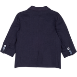 Cashmirino nay blue baby boy linen blazer.