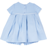 Baby Girl - Moon Blue Linen Set with Matching Bloomers