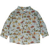 Baby Boy - Bruno Grandad Collar Shirt – 100% Cotton Liberty Fabric