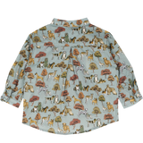 Baby Boy - Bruno Grandad Collar Shirt – 100% Cotton Liberty Fabric