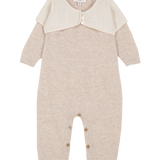 Baby Girl - Cashmere Romper with ZigZag Design