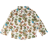 Baby Boy - Davide Cotton Classic Collar Shirt in Animal Prints