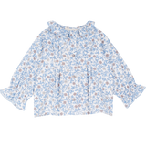 Baby Girl - Callie 100% Cotton Blouse with Pleats in Floral Prints