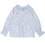 Girl - Callie 100% Cotton Blouse with Pleats in Floral Prints