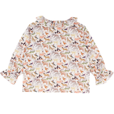 Baby Girl - Callie 100% Cotton Blouse with Pleats in Nature Prints