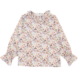 Girl - Callie 100% Cotton Blouse with Pleats in Nature Prints